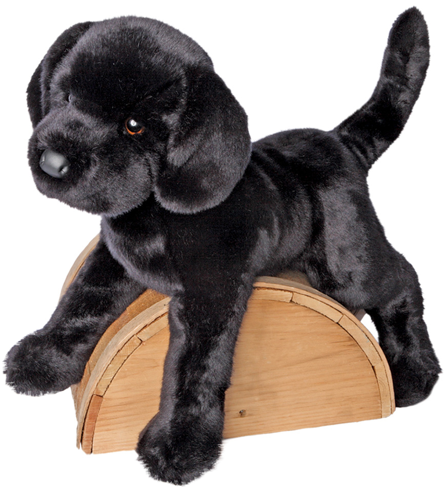 Svart Labrador, stor, mjukisdjur säljs på Nalleriet.se